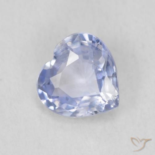 0.59ct Натуральный Фиолетово-синий Сапфир, Сердце, Чистота VS