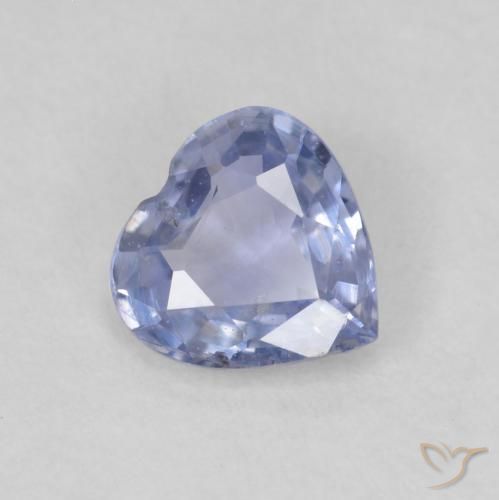 0.51ct Натуральный Светло-синий Сапфир, Сердце, Чистота VS