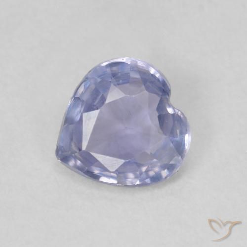 0.48ct Натуральный Светло-синий Сапфир, Сердце, Чистота VS