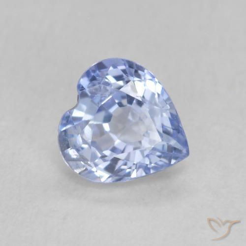 0.61ct Натуральный Пастельно-синий Сапфир, Сердце, Чистота VS