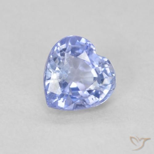 0.56ct Натуральный Пастельно-синий Сапфир, Сердце, Чистота VS