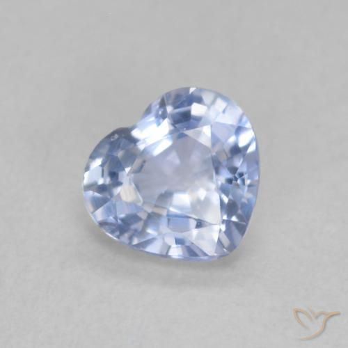 0.55ct Натуральный Пастельно-синий Сапфир, Сердце, Чистота VS