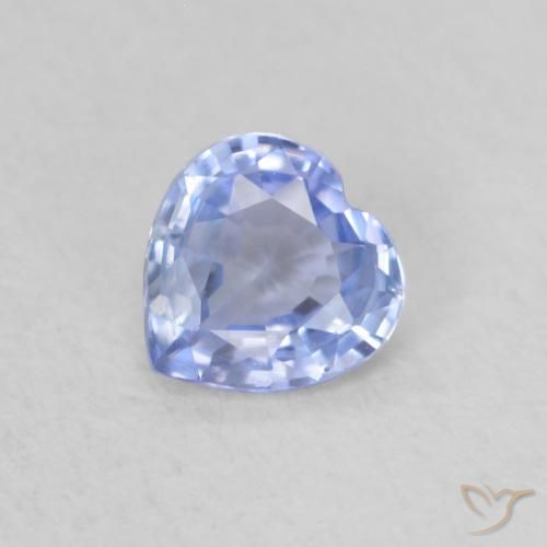 0.37ct Натуральный Пастельно-синий Сапфир, Сердце, VVS-VS