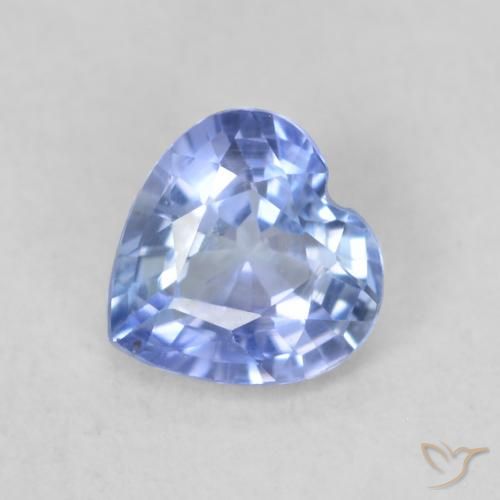 0.56ct Натуральный Пастельно-синий Сапфир, Сердце, VVS-VS