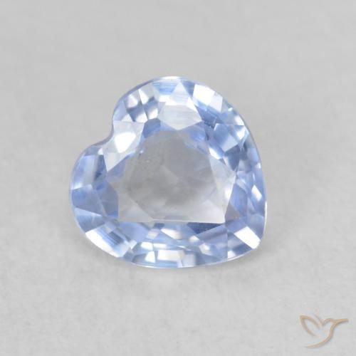 0.59ct Натуральный Светло-синий Сапфир, Сердце, VVS-VS