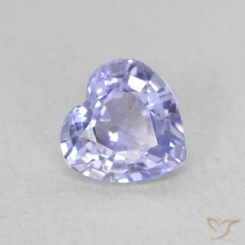 0.50ct Натуральный Светло-синий Сапфир, Сердце, VVS-VS