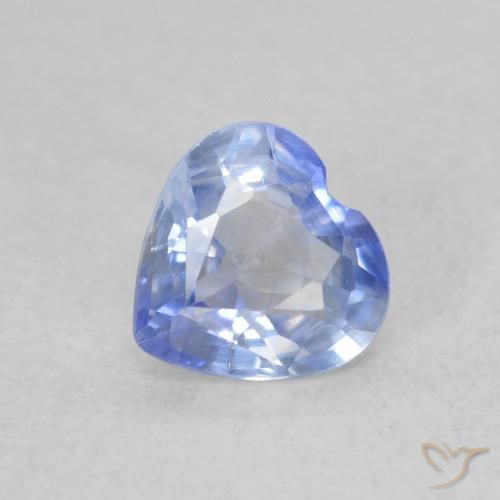 0.54ct Натуральный Пастельно-синий Сапфир, Сердце, VVS-VS