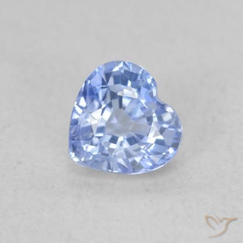 0.50ct Натуральный Пастельно-синий Сапфир, Сердце, VVS-VS