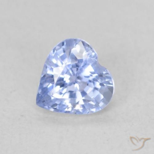 0.49ct Натуральный Пастельно-синий Сапфир, Сердце, VVS-VS