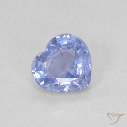 0.47ct Натуральный Пастельно-синий Сапфир, Сердце, Чистота VS