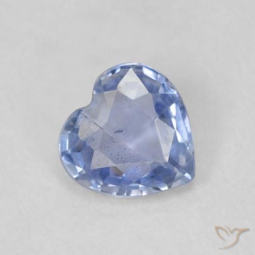 0.48ct Натуральный Светло-пурпурно-синий Сапфир, Сердце, Чистота VS