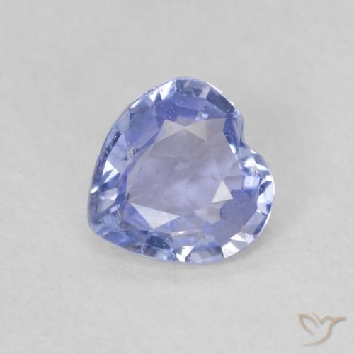 0.45ct Натуральный Светло-синий Сапфир, Сердце, Чистота VS