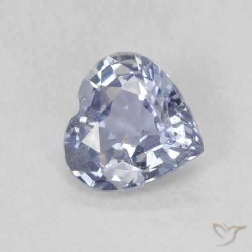 0.55ct Натуральный Светло-фиолетово-синий Сапфир, Сердце, Чистота VS