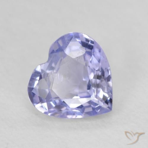 0.73ct Натуральный Светло-синий Сапфир, Сердце, Чистота VS