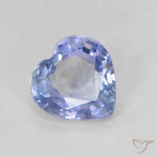 0.57ct Натуральный Пурпурно-синий Сапфир, Сердце, Чистота VS