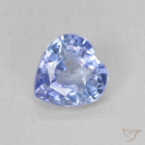 0.59ct Натуральный Пастельно-синий Сапфир, Сердце, VVS-VS