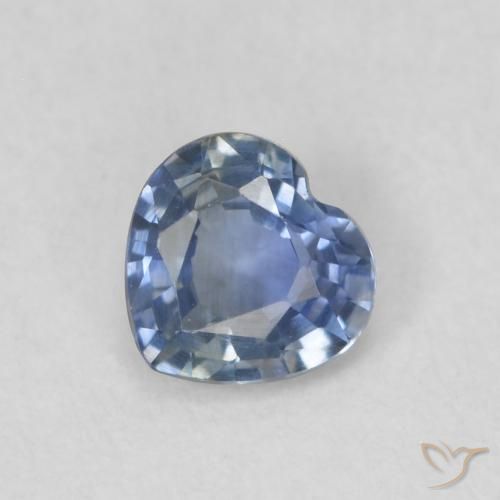 0.44ct Натуральный Синий / Голубой Сапфир, Сердце, VVS-VS