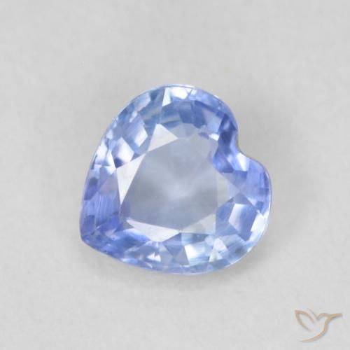 0.58ct Натуральный Пастельно-синий Сапфир, Сердце, VVS-VS