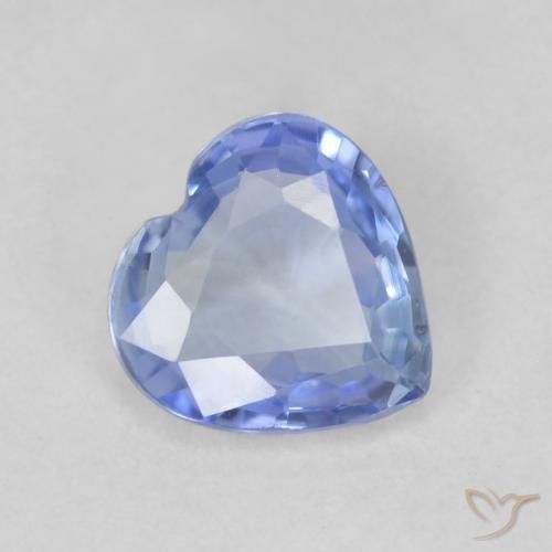 0.62ct Натуральный Светло-синий Сапфир, Сердце, VVS-VS