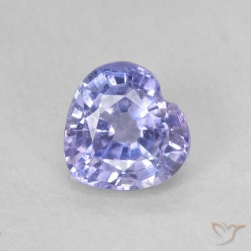 0.63ct Натуральный Светло-синий Сапфир, Сердце, VVS-VS