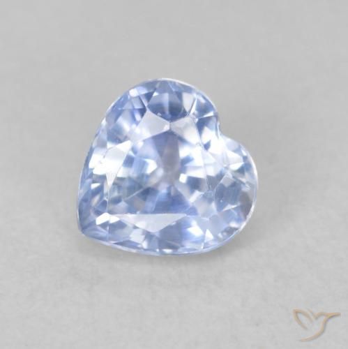 0.71ct Натуральный Пастельно-синий Сапфир, Сердце, VVS-VS