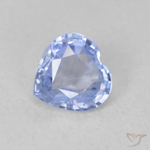 0.61ct Натуральный Пастельно-синий Сапфир, Сердце, VVS-VS