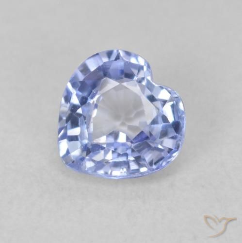 0.77ct Натуральный Пастельно-синий Сапфир, Сердце, VVS-VS