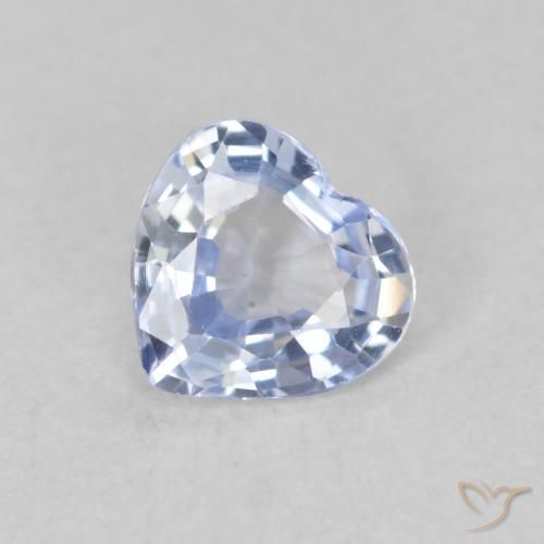 0.51ct Натуральный Светло-синий Сапфир, Сердце, VVS-VS