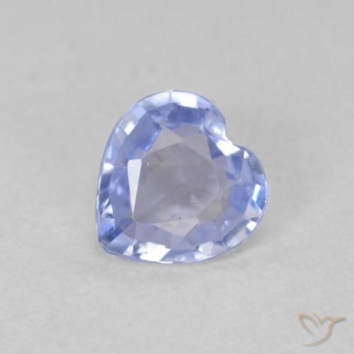 0.42ct Натуральный Пастельно-синий Сапфир, Сердце, VVS-VS