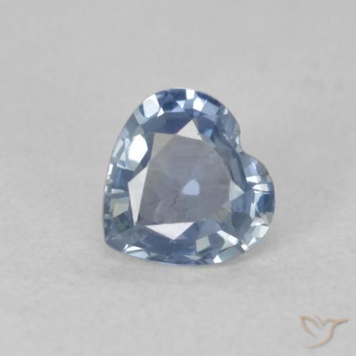 0.47ct Натуральный Светло-синий Сапфир, Сердце, VVS-VS