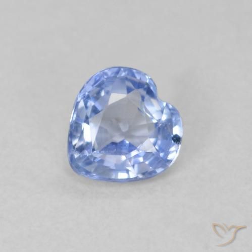 0.44ct Натуральный Пастельно-синий Сапфир, Сердце, VVS-VS