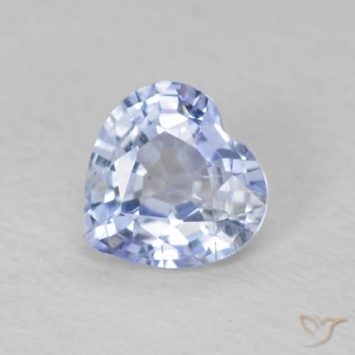 0.63ct Натуральный Пастельно-синий Сапфир, Сердце, Чистота VS