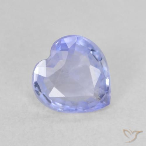 0.54ct Натуральный Светло-синий Сапфир, Сердце, Чистота VS