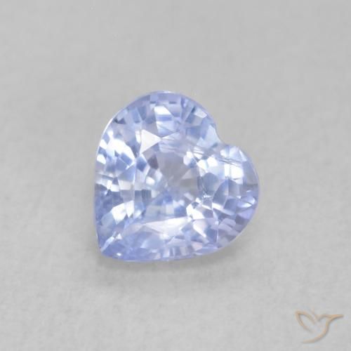 0.55ct Натуральный Светло-пурпурно-синий Сапфир, Сердце, Чистота VS