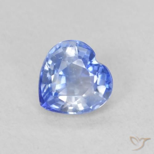 0.54ct Натуральный Пастельно-синий Сапфир, Сердце, Чистота VS