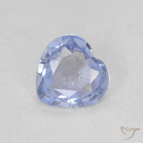 0.48ct Натуральный Светло-синий Сапфир, Сердце, Чистота VS