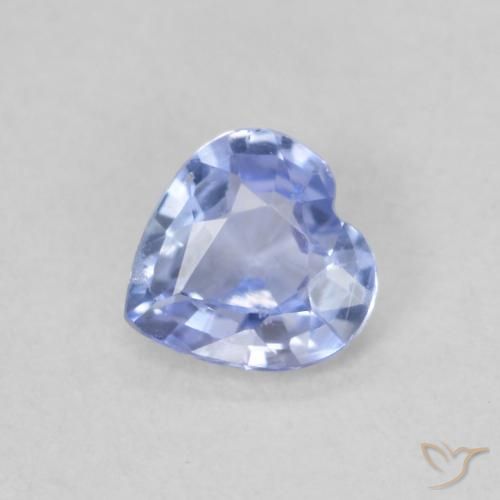 0.44ct Натуральный Пастельно-синий Сапфир, Сердце, Чистота VS