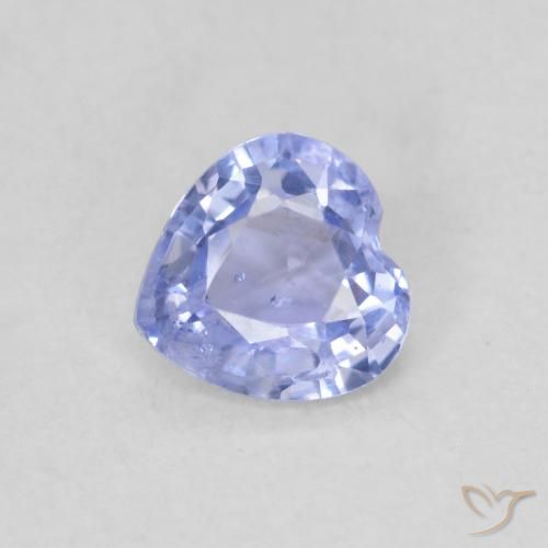 0.45ct Натуральный Светло-синий Сапфир, Сердце, Чистота VS