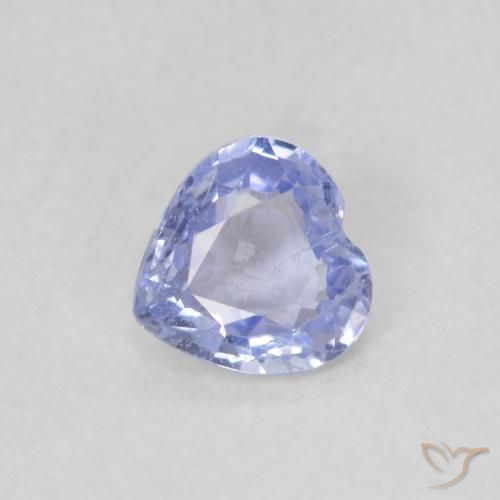 0.42ct Натуральный Пастельно-синий Сапфир, Сердце, Чистота VS