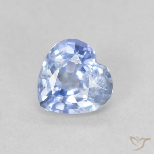 0.52ct Натуральный Пастельно-синий Сапфир, Сердце, Чистота VS