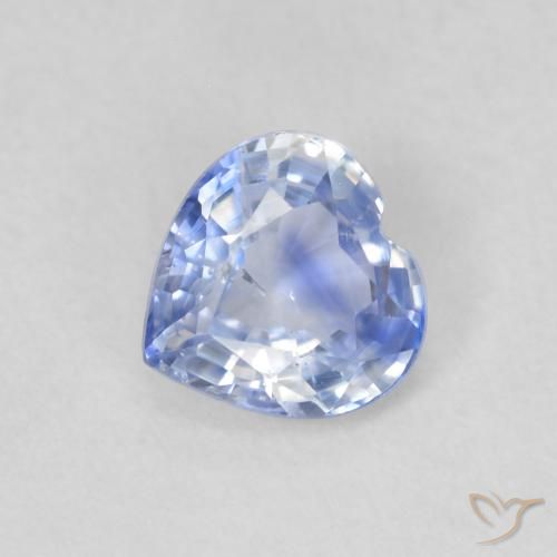 0.50ct Натуральный Пурпурно-синий Сапфир, Сердце, Чистота VS