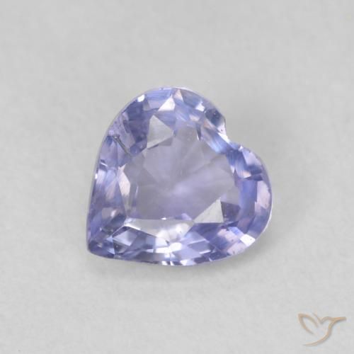 0.52ct Натуральный Светло-синий Сапфир, Сердце, Чистота VS