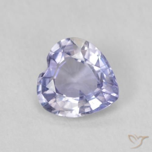 0.49ct Натуральный Светло-синий Сапфир, Сердце, Чистота VS