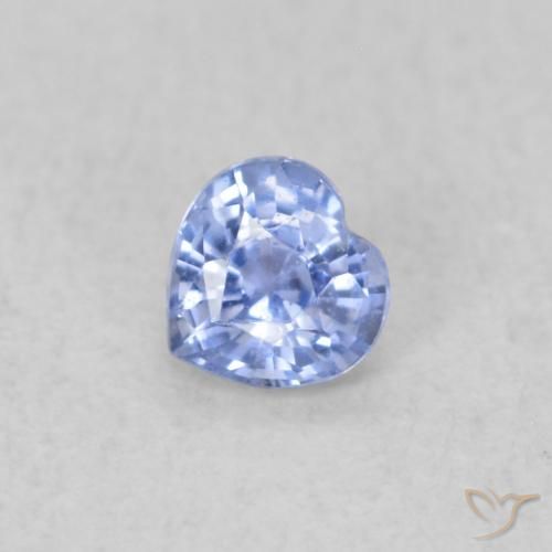 0.21ct Натуральный Пастельно-синий Сапфир, Сердце, VVS-VS