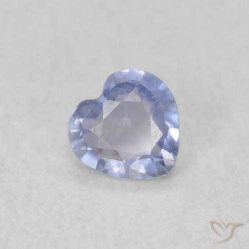 0.20ct Натуральный Светло-синий Сапфир, Сердце, VVS-VS