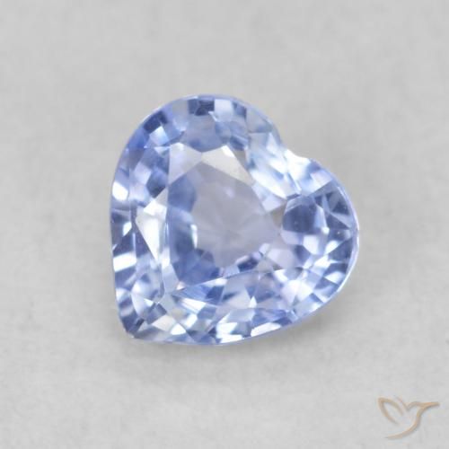 0.46ct Натуральный Пастельно-синий Сапфир, Сердце, VVS-VS