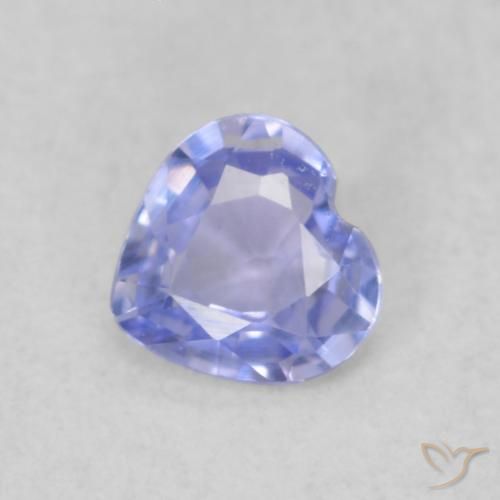 0.33ct Натуральный Светло-синий Сапфир, Сердце, VVS-VS