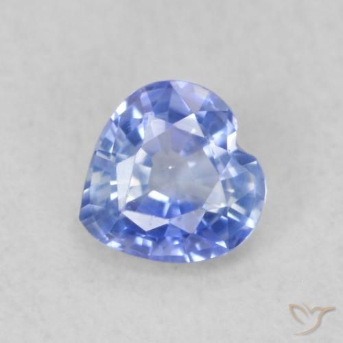 0.37ct Натуральный Пастельно-синий Сапфир, Сердце, VVS-VS
