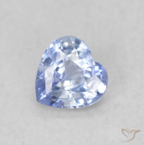 0.33ct Натуральный Пастельно-синий Сапфир, Сердце, VVS-VS