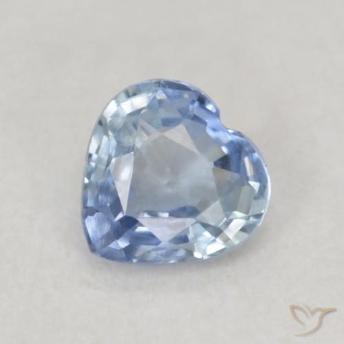 0.42ct Натуральный Светло-пурпурно-синий Сапфир, Сердце, VVS-VS